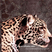 3D leopard design printed fabric